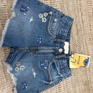Zara x Lilo & Stitch Denim Kids Shorts (6/7) NWT